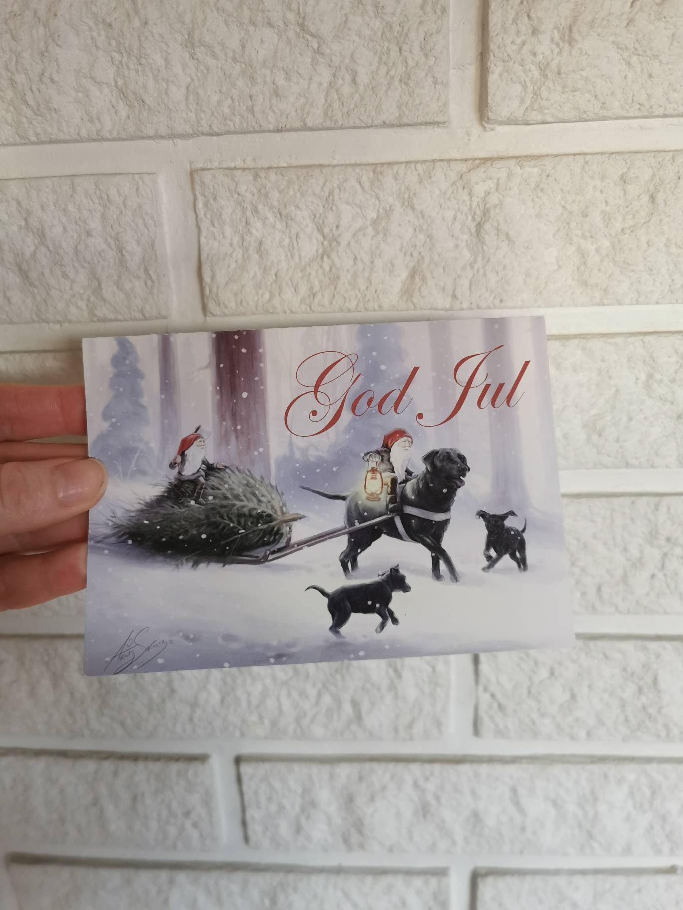 Norwegian Christmas Card Etsy