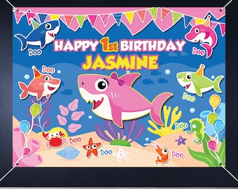 Baby Shark Cake Topper 3d Foam Etsy