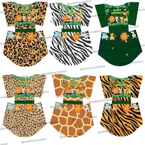 Jungle Animal Fries Box Template: Birthday Party Favor (Digital Download)