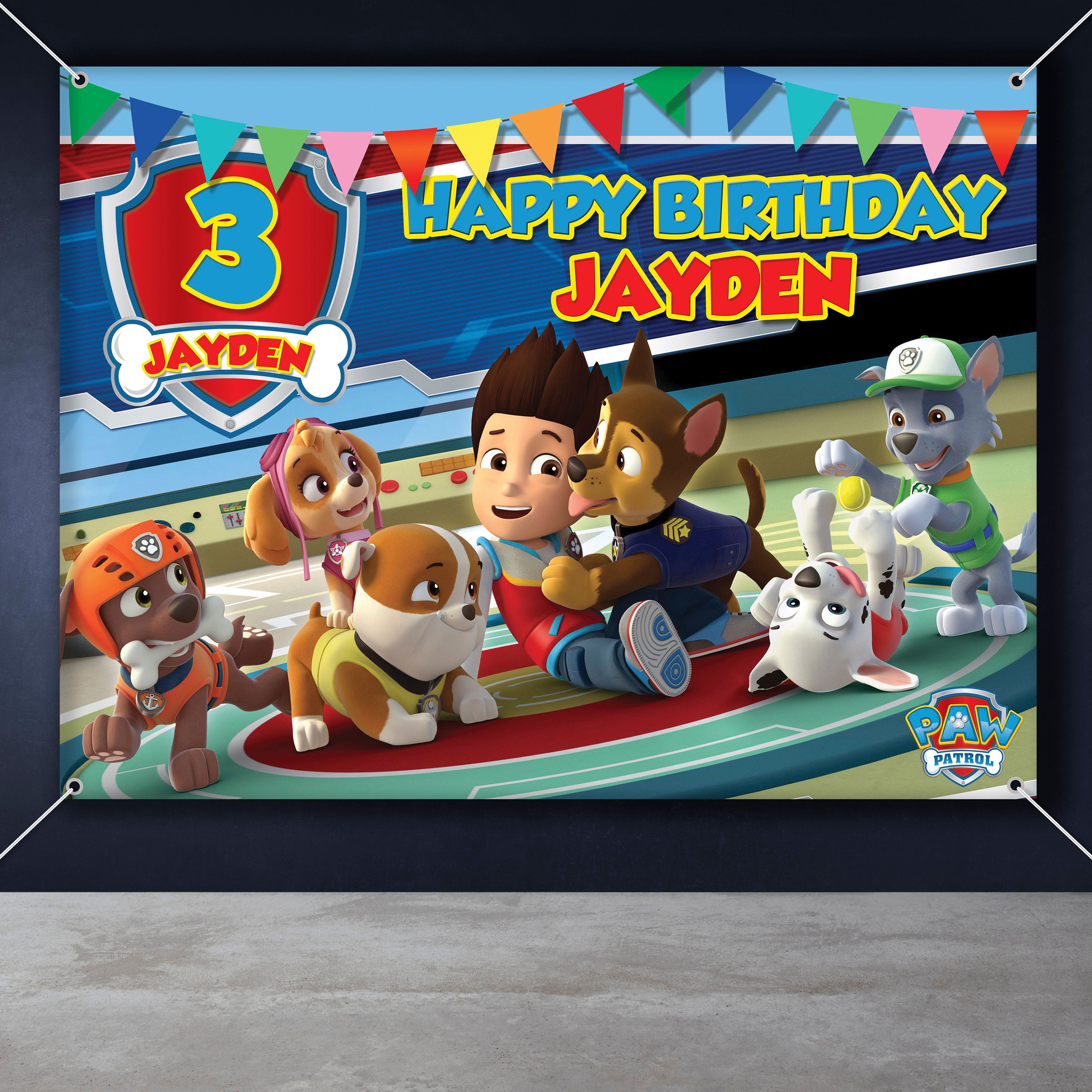 Paw Patrol Halloween Theme Background Birthday Backdrop