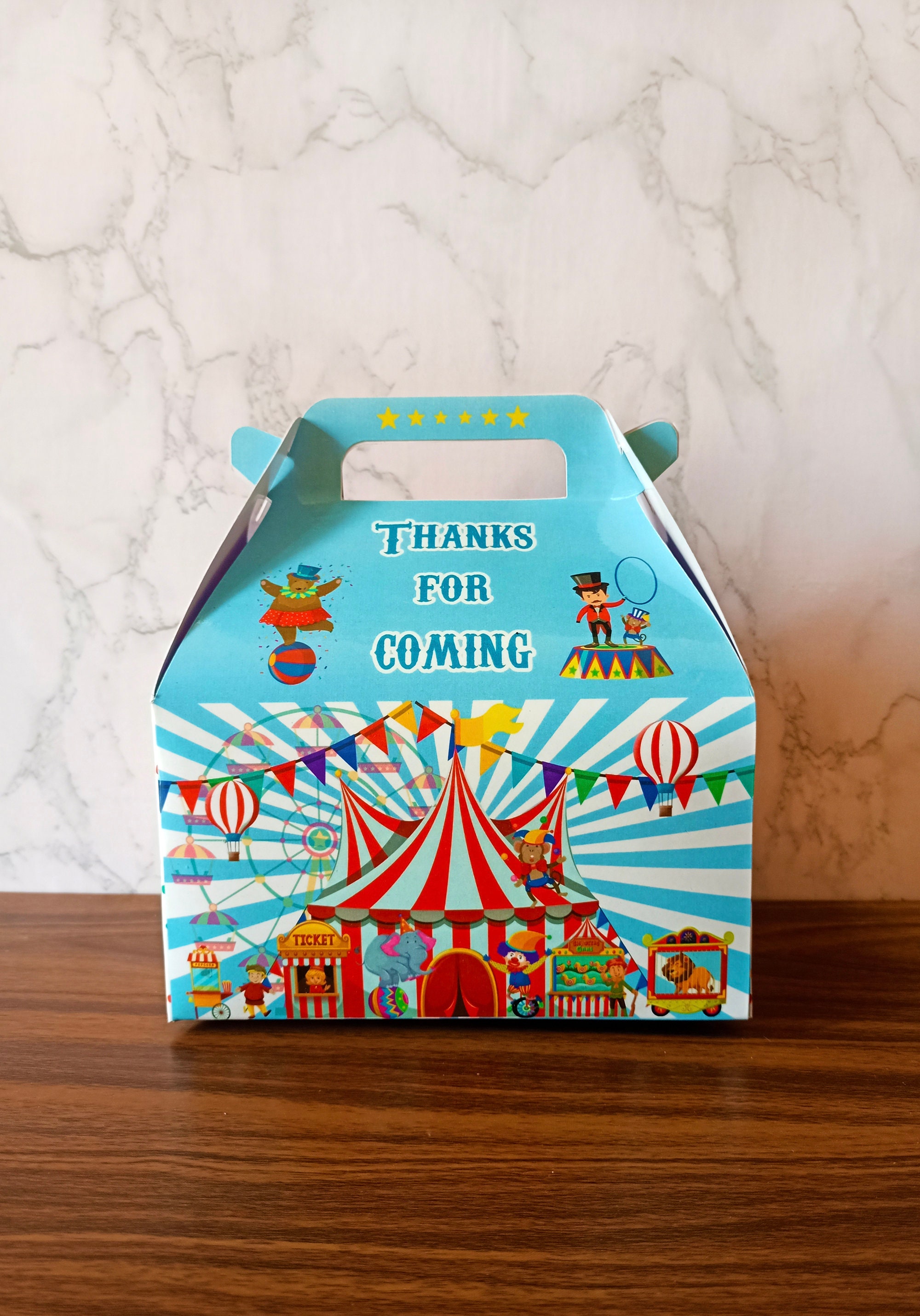 Personalized Carnival Favor Box: Circus Theme Treat Boxes - Etsy