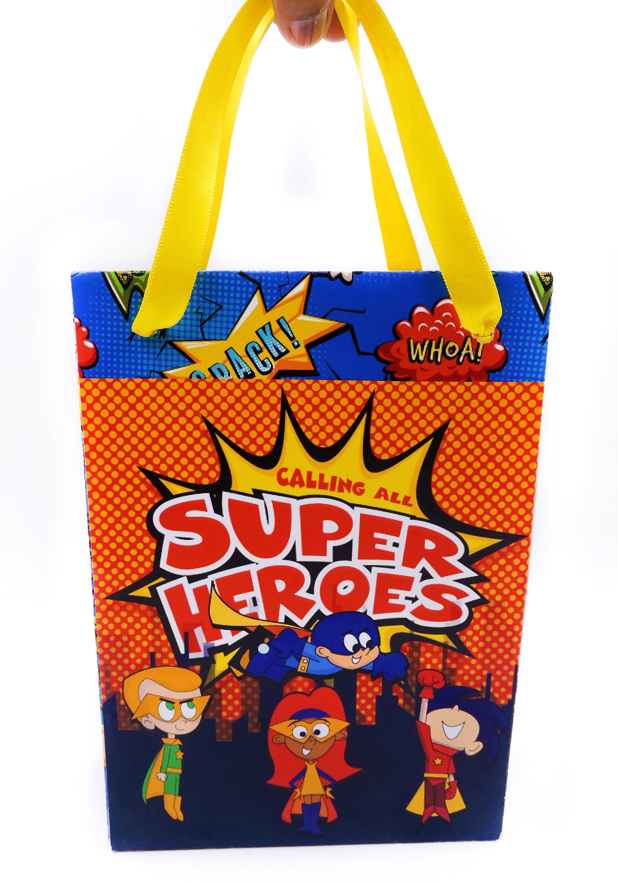 Super hero gift bag Personalized superhero treat bags Paper Etsy