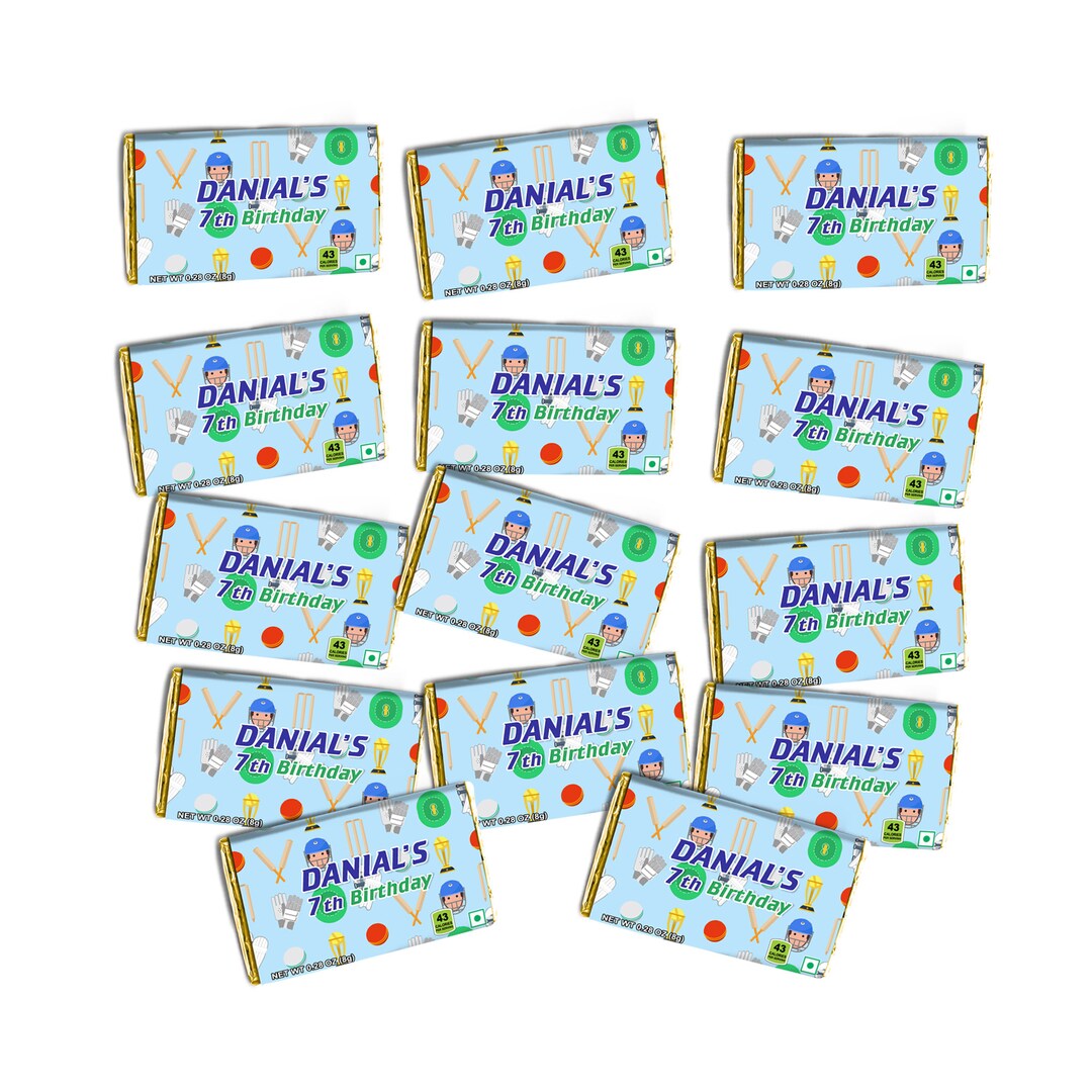 Cricket Theme Mini Chocolates Pack Homemade Candy Mini Bars Etsy