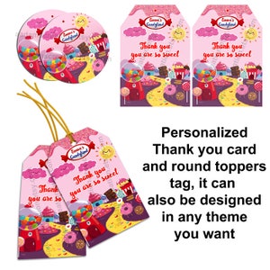 candyland compleanno compleanno tag caramelle terra regalo tag stampabili compleanno favore personalizzato gift tag istantanea scaricare candyland festa a tema