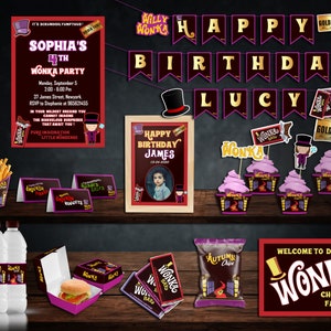 charlie theme party printable set personalized deluxe party bundle favors birthday supplies full package decorations printables kit hats