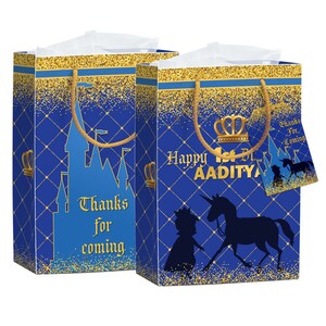Borse regalo per feste a tema Principe Borse per bomboniere principe per ragazzo Borse per bomboniere principe personalizzate Borsa per dolcetti principe Decorazioni per il compleanno del principe