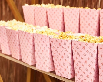 Custom theme popcorn boxes personalized popcorn box party favor party supplies birthday party decorations