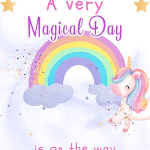 Magical Unicorn Birthday Video Invitation: Rainbow Pastel Theme (Digital Delivery)