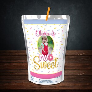 Two Sweet Capri Sun Wrapper 2nd Birthday Juice Label Capri Sun Juice ...
