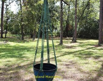 Macrame Plant Hanger Sage Green Indoor Outdoor Patio, Deck, Balcony Living Room Plant Macrame Hanger, 4 MM , Small, Long