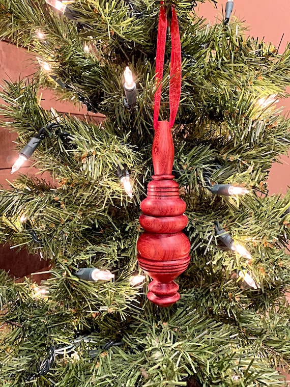 Hand turned wood christmas ornaments Clearance