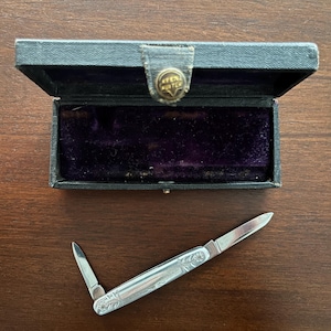 Antique Aluminum Luxury Pen Knife with Box