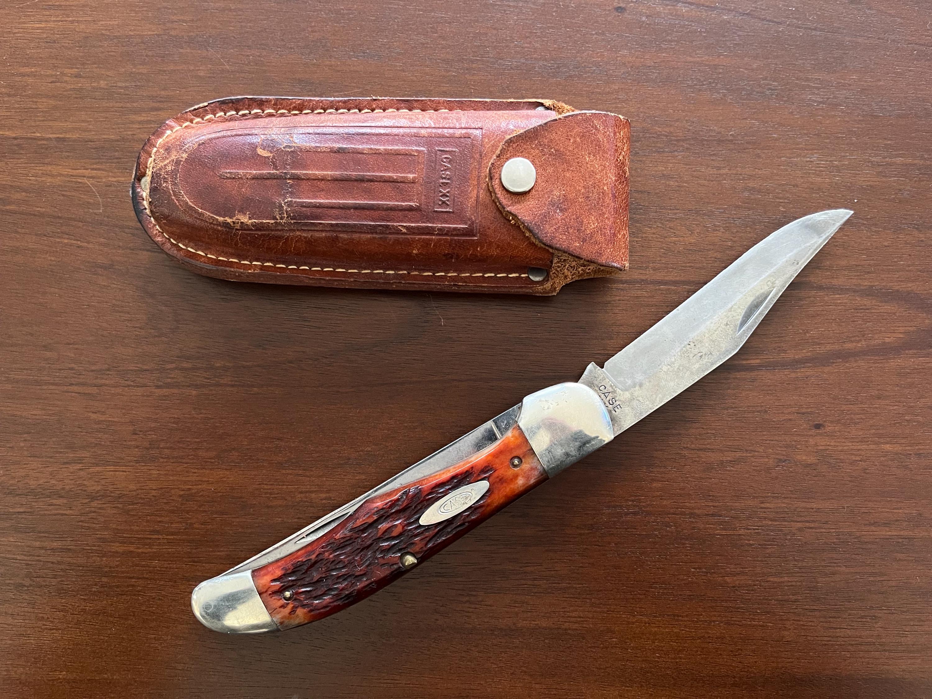 Case XX 6265SAB Rare Rogers Red Bone Folding Clasp Hunter Pocket