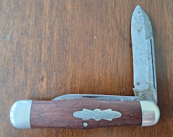 1920s Hammer Brand NYKC Swell Center Stabber Jack Cocobolo Rosewood Pocket Knife