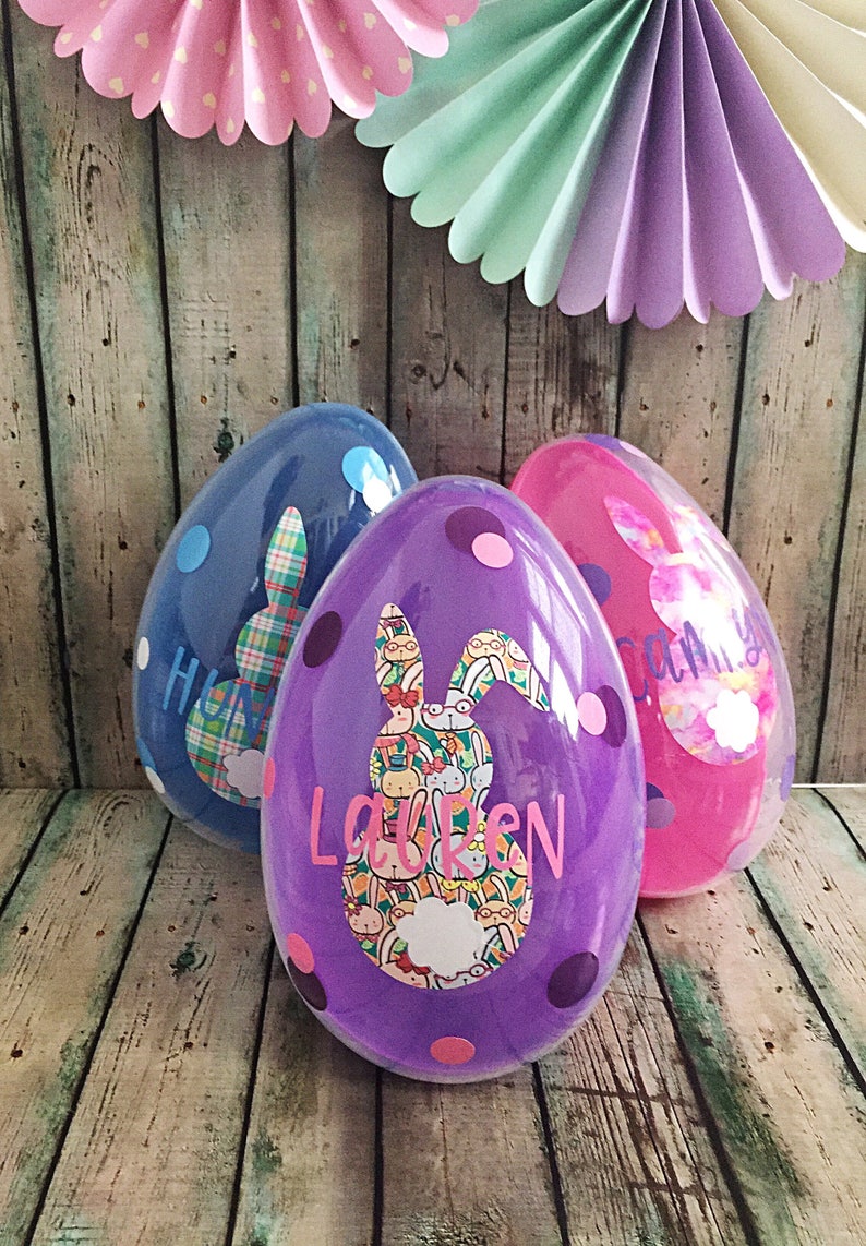 Personalized Jumbo Easter Egg Large Fillable Easter Egg Etsy