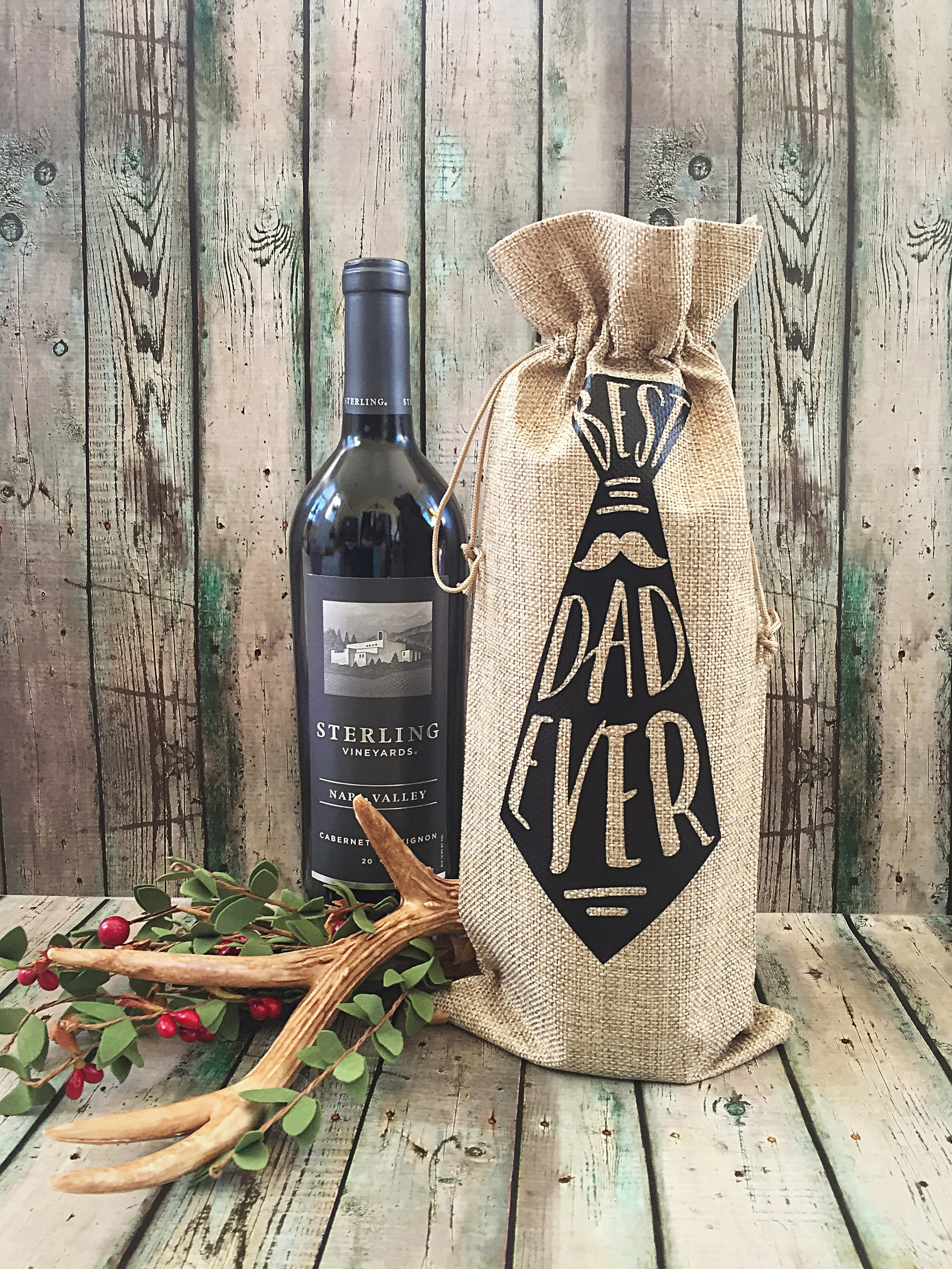 Wine Gift for Dad Best Dad Ever Wine Bag Gift for Him Etsy UK