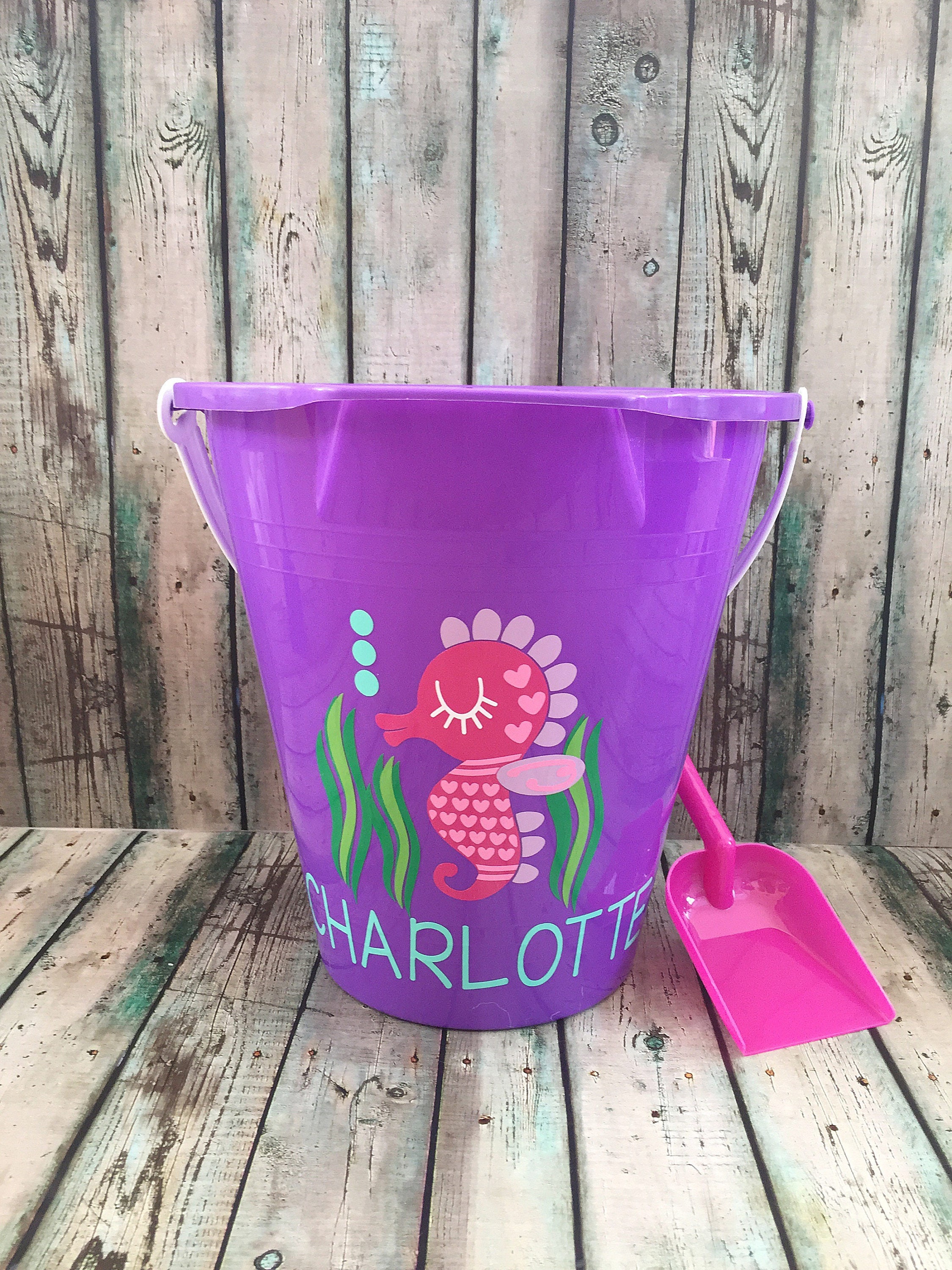 Personalized Beach Bucket Personalized Sand Bucket Etsy