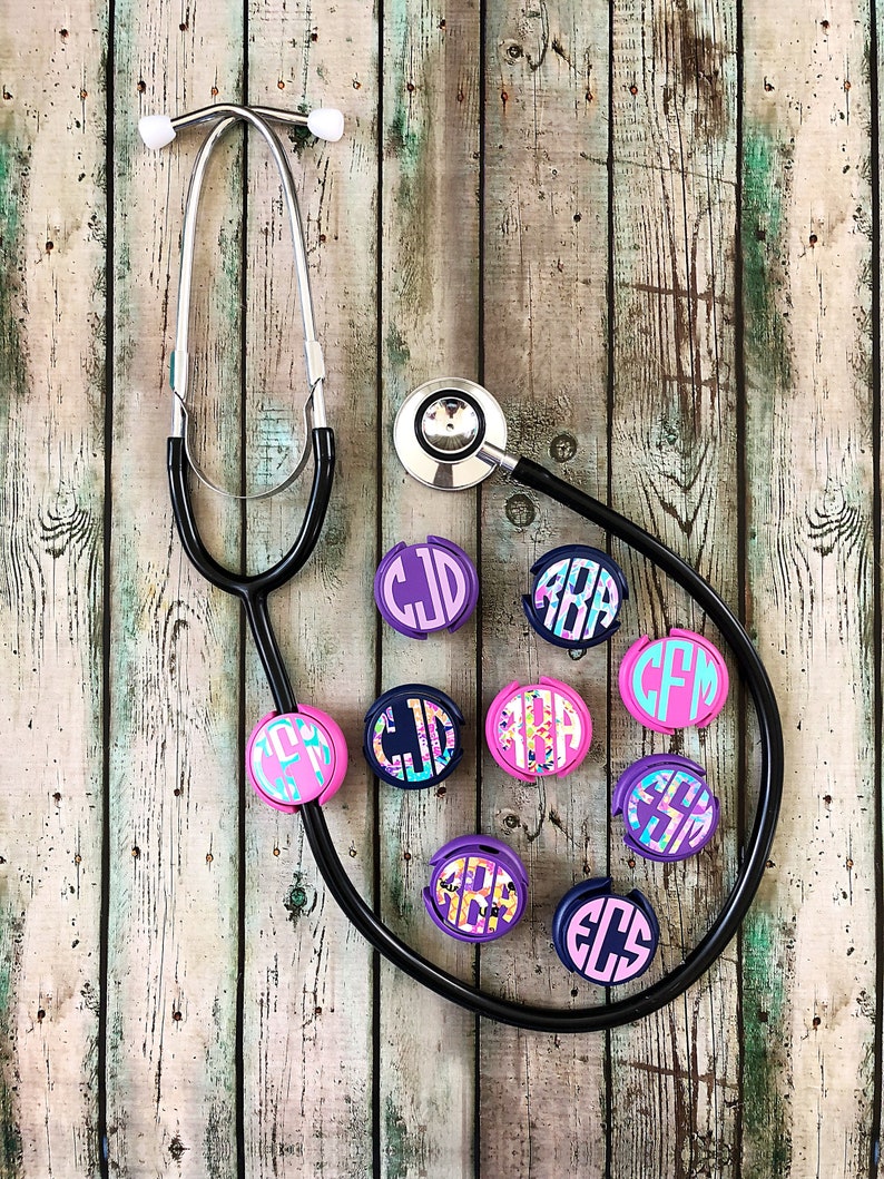Monogram Stethoscope ID Tag Stethoscope Cip Nurse Gift Etsy
