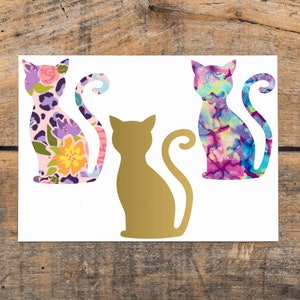 Cat Silhouette Decal - Cat Car window Decal - Cat Laptop Decal - Cat Sticker