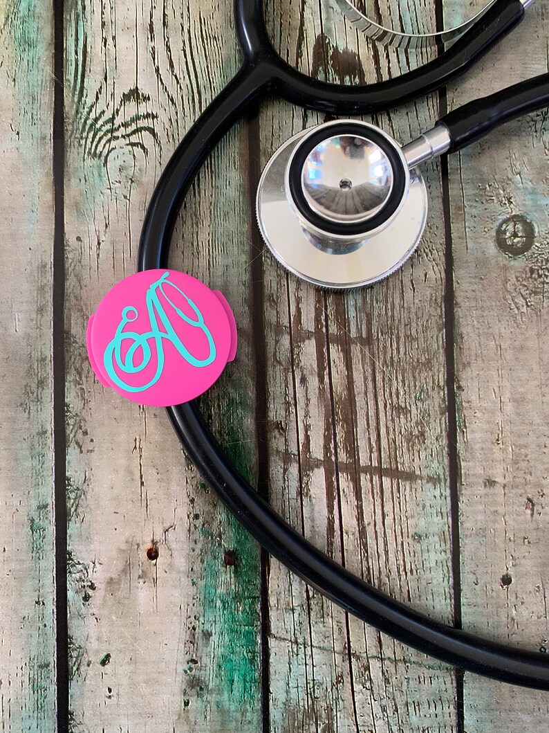 Stethoscope ID Tag Monogram Stethoscope Clip Nurse Gift Etsy
