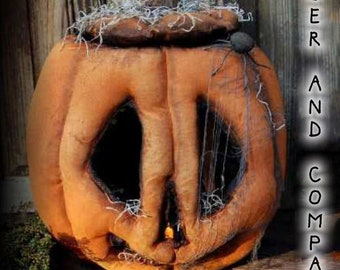 Folk Art Jack O Lantern & Tea Light