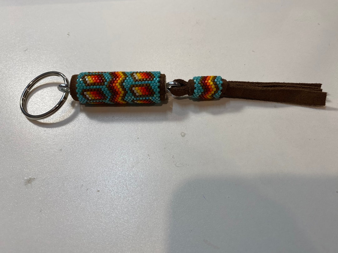 Native American Beaded Keychain Etsy