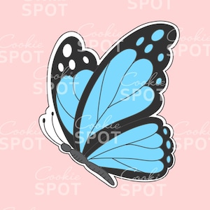 DIGITAL - Butterfly Cookie Cutter STL file Instant download 3.5&quot; cookie size