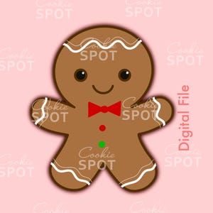 Gingerbread Man Cookie Cutter STL File: 3.5&quot; Wide (Digital Download)