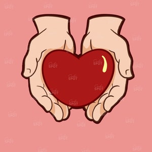DIGITAL - Hands holding a heart Valentine Cookie Cutter STL file Instant download 4.5" cookie size