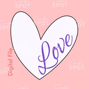 DIGITAL - Heart Cookie Cutter STL file Instant download 3&quot; cookie size