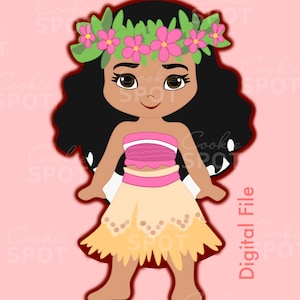 DIGITAL - Island Girl Cookie Cutter STL file Instant download 4.5" cookie size