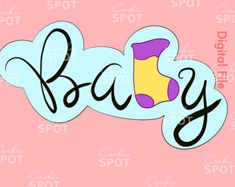 DIGITAL - Baby Cookie Cutter STL file Instant download 4.5" cookie size