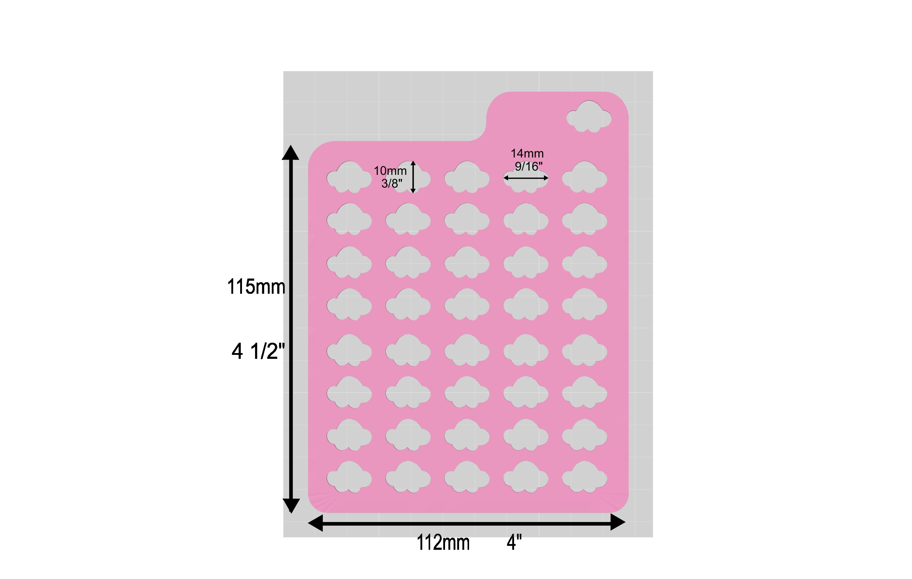 Sprinkle Cloud DIGITAL - Cloud Sprinkle Stencil STL File (download for 3D Printing) - Etsy