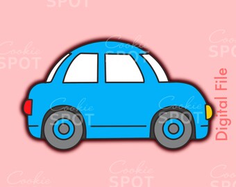 DIGITAL - Car Cookie Cutter STL file Instant download 4" cookie size