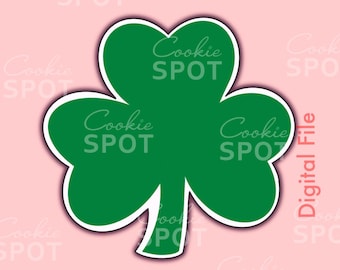 NUMÉRIQUE - Fichier STL à l'emporte-pièce Shamrock Téléchargement instantané 3" taille du cookie