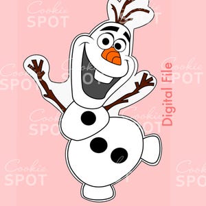 DIGITAL - Snowman Cookie Cutter STL file Instant download 4.5&quot; cookie size