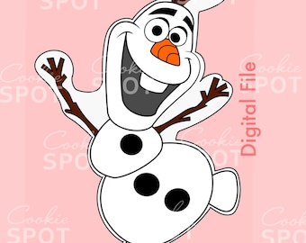 DIGITAL - Snowman Cookie Cutter STL file Instant download 4.5" cookie size