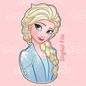 DIGITAL - Elsa Cookie Cutter STL file Instant download 4.5&quot; cookie size