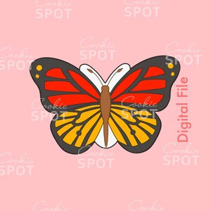 DIGITAL - Butterfly Cookie Cutter STL file Instant download 4&quot; cookie size