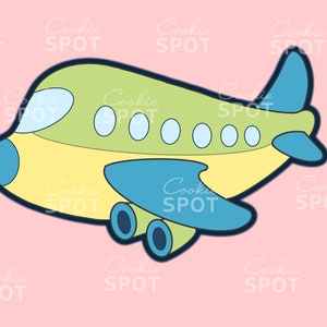 DIGITAL - Airplane Cookie Cutter STL file Instant download 4.5&quot; cookie size