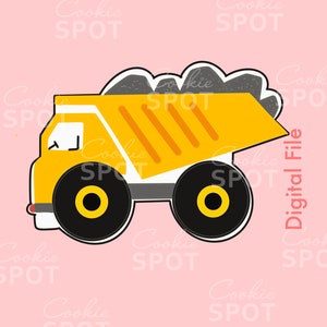DIGITAL - Truck Cookie Cutter STL file Instant download 4&quot; cookie size
