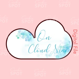 DIGITAL - Cloud Cookie Cutter STL file Instant download 4&quot; cookie size