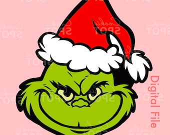 DIGITAL - Grinch Cookie Cutter STL file Instant download 4" cookie size