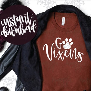 Football SVG, Go Vixens SVG, Vixens Football SVG, Fox Shirt Cut File, Vixen Softball svg, Fall Football svg file for silhouette