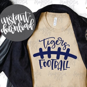 Football SVG, Tigers Football svg, Tiger Football SVG, Football Laces svg, Football Mom Shirt SVG, Tiger Football svg, silhouette, cricut