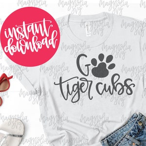 Football SVG, Go Tiger Cubs SVG, Tigers Football SVG, Tigers Shirt Cut File, Tiger Baseball svg, Fall Football svg file for silhouette