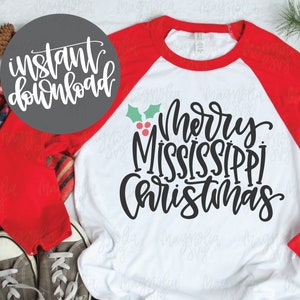 Merry Mississippi Christmas svg, Merry Christmas svg, Christmas svg, Merry Christmas design for Silhouette and Cricut