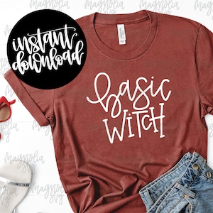 Basic Witch SVG, Fall SVG, Basic Witch SVG, Witch svg, Halloween Shirt Cut File, Halloween Outfit Cutting File, Fall Tshirt Cut File