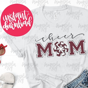 Cheer moeder Shirt Clip Art, Cheer moeder Tshirt sublimatie bestand, Cheer moeder, Cheer moeder ontwerpt, Cheerleading mam, voetbal, bestand voor sublimatie