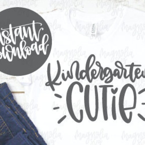 Kindergarten Cutie Svg Girls Kindergarten Svg for Cricut and - Etsy